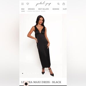 Black bow midi formal dress